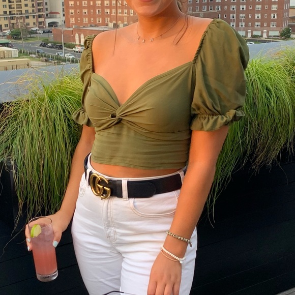 Green Urban Outfitters crop top - Picture 4 of 4